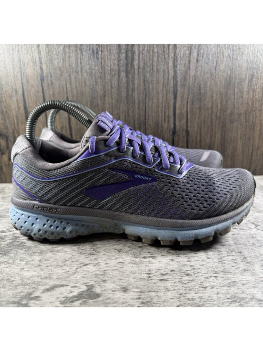 Brooks Womens Sneakers Size 7.5 Ghost Running Purple Gray - Picture 3 of 10